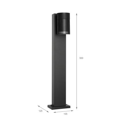 Lampada da esterno LANTHEA 1xGU10/11W/230V IP44 50 cm nera
