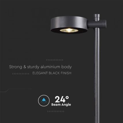 Lampada da esterno LED/7W/230V 3000K IP65 nera