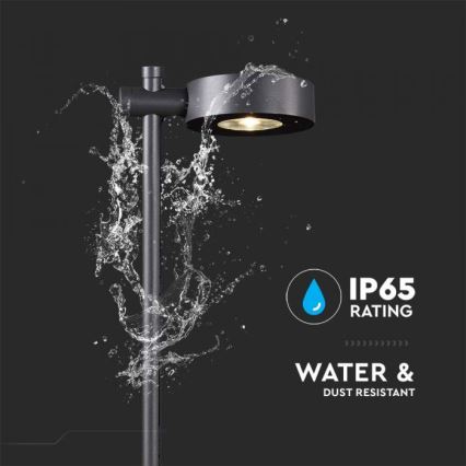 Lampada da esterno LED/7W/230V 3000K IP65 nera