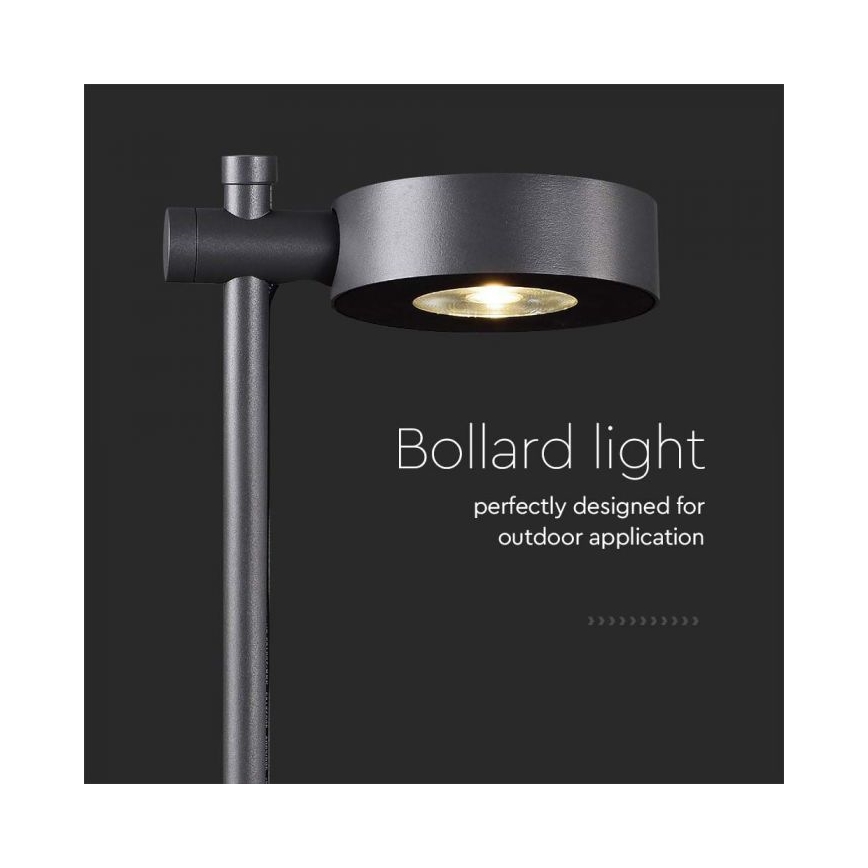 Lampada da esterno LED/7W/230V 3000K IP65 nera