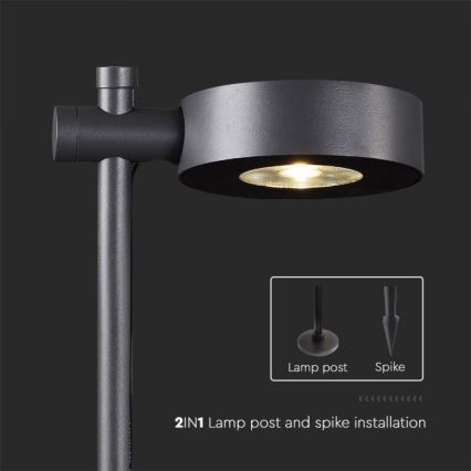 Lampada da esterno LED/7W/230V 3000K IP65 nera
