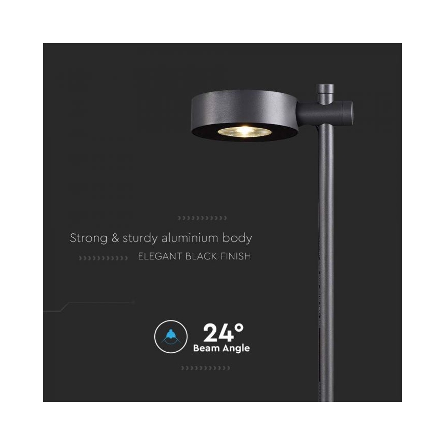 Lampada da esterno LED/7W/230V 4000K IP65, nera, 102 cm
