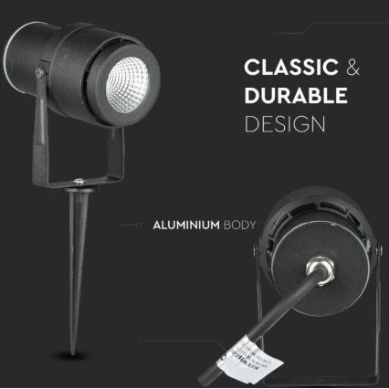 Lampada da esterno LED LED/12W/230V 3000K nero IP65