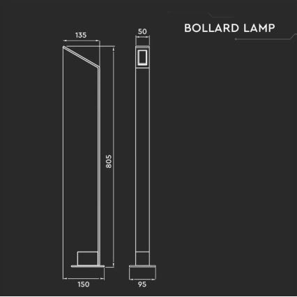 Lampada da esterno LED LED/6W/230V IP65 antracite