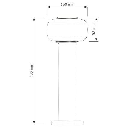 Lampada da esterno LED MALAGA LED/12W/230V 40 cm IP44 nero
