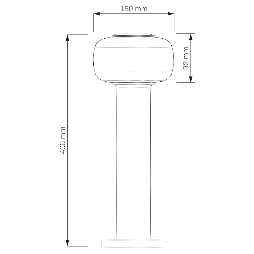 Lampada da esterno LED MALAGA LED/12W/230V 40 cm IP44 nero
