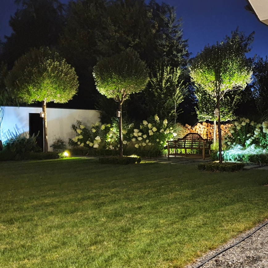 Lampada da esterno LED RGBW dimmerabile BLAKE 1xGU10/4,8W/230V IP65 + telecomando