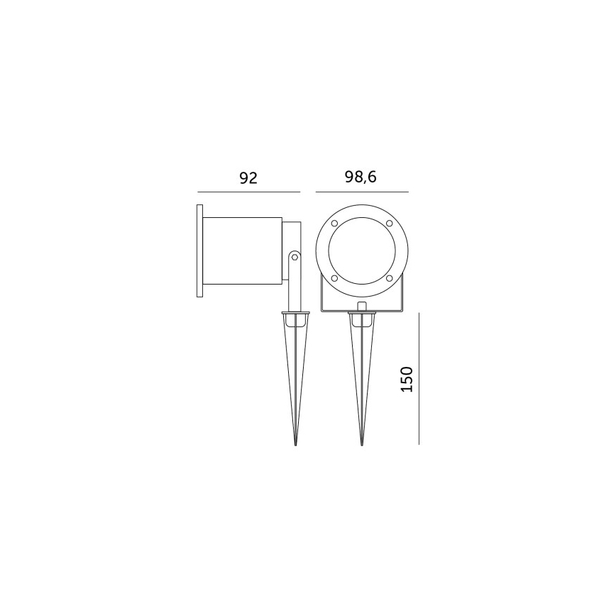 Lampada da esterno LED RGBW dimmerabile BLAKE 1xGU10/4,8W/230V IP65 + telecomando