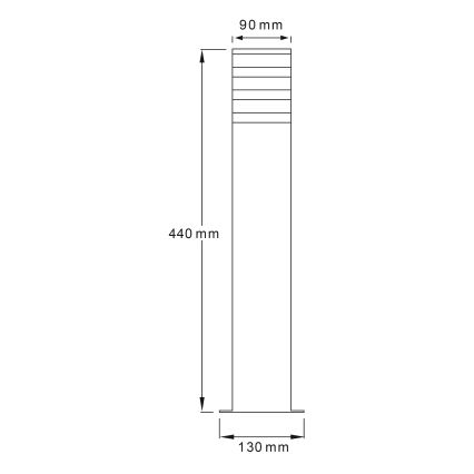 Lampada da esterno dimmerabile LED RGBW TEKSAS 1xE27/9W/230V 2700-6500K Wi-Fi 44 cm IP44 antracite