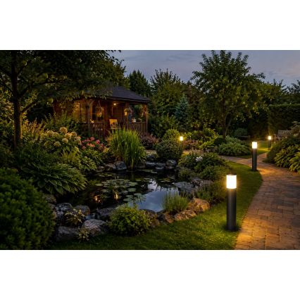 Lampada da esterno LOPPA 1xE27/60W/230V 45 cm IP44 nera