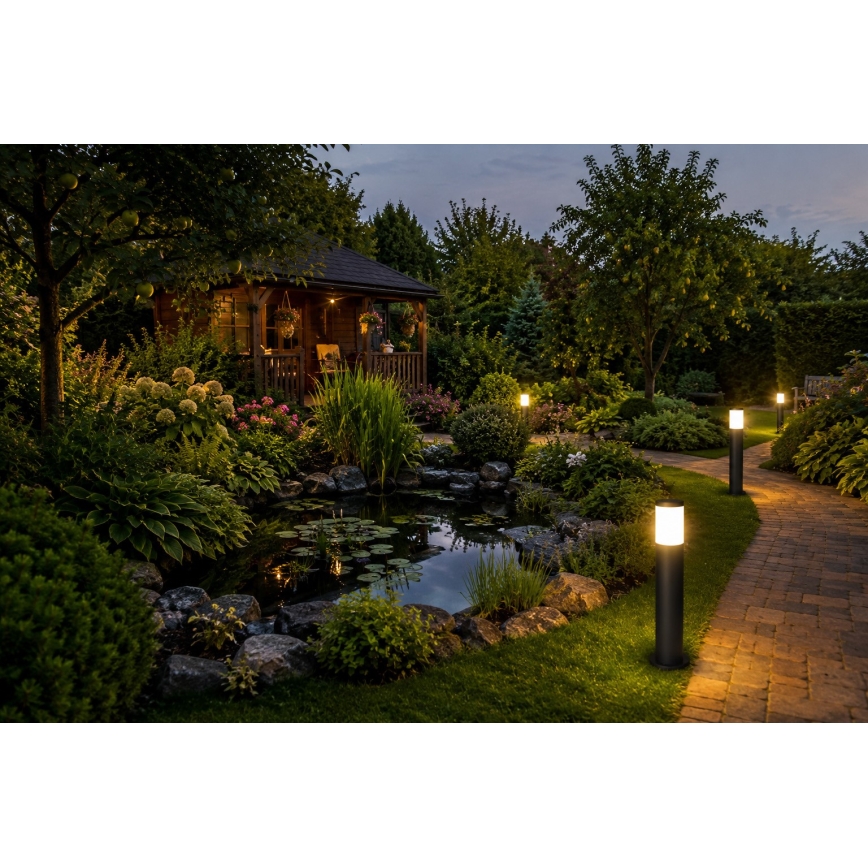 Lampada da esterno LOPPA 1xE27/60W/230V 45 cm IP44 nera