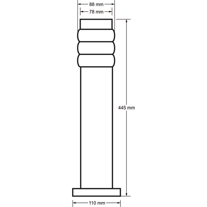 Lampada da esterno LULA 1xE27/60W/230V 45 cm IP44 cromo satinato