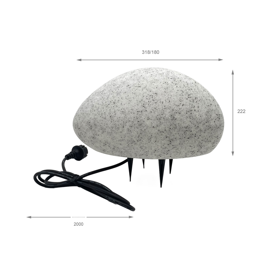 Lampada da esterno LUMISTONE 1xE27/15W/230V IP65 Ø 31,8 cm