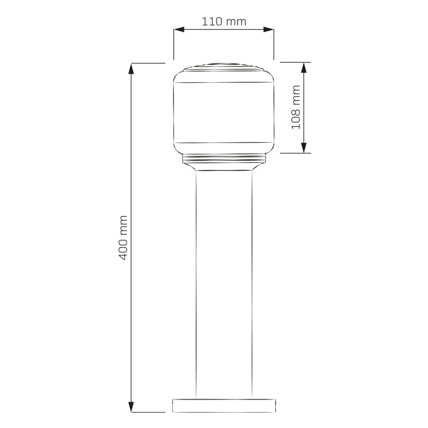 Lampada da esterno MADRID 1xE27/12W/230V 40 cm IP44 nera