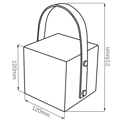 Lampada da esterno MAJORKA LED RGBW, 0,5 W / 5 V USB, 1200 mAh, IP44, bianca