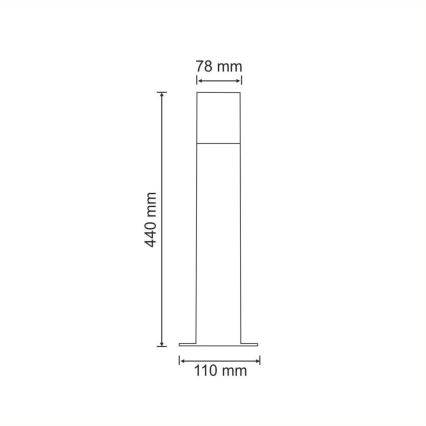 Lampada da esterno NEW YORK 1xE27/12W/230V IP44 44 cm antracite