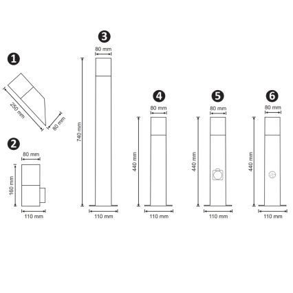 Lampada da esterno NEW YORK 1xE27/40W/230V IP44 antracite