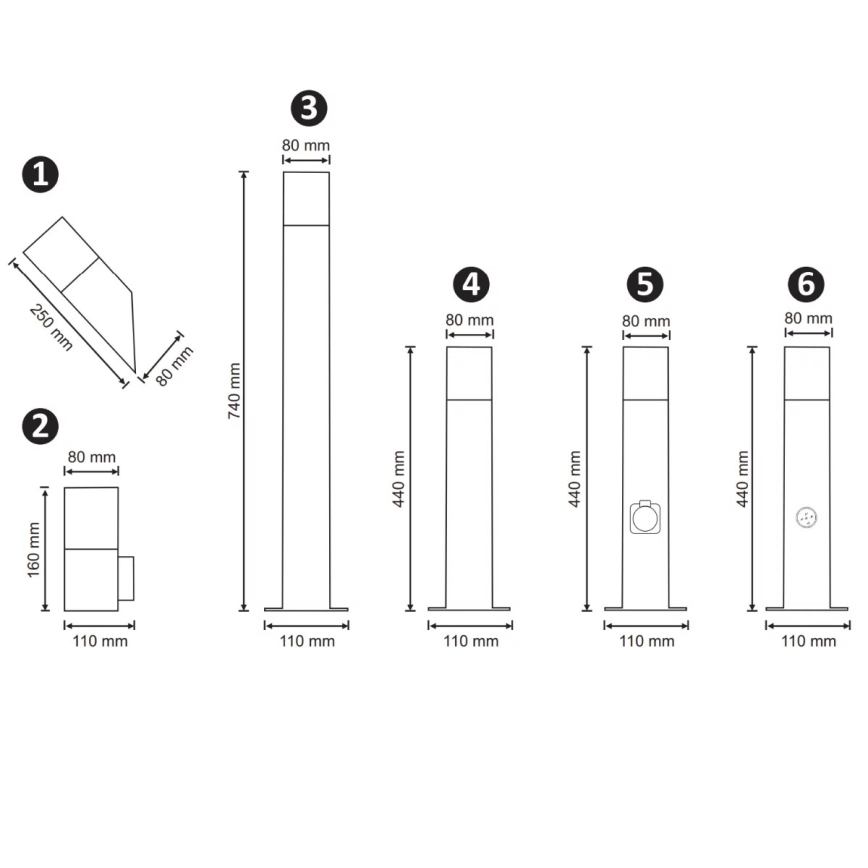 Lampada da esterno NEW YORK 1xE27/40W/230V IP44 antracite