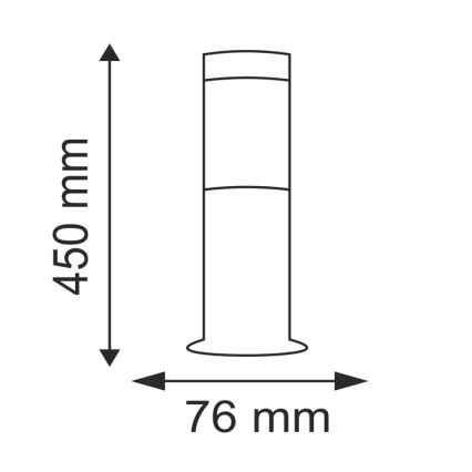 Lampada da esterno OSLO 1xE27/10W/230V 450mm IP44