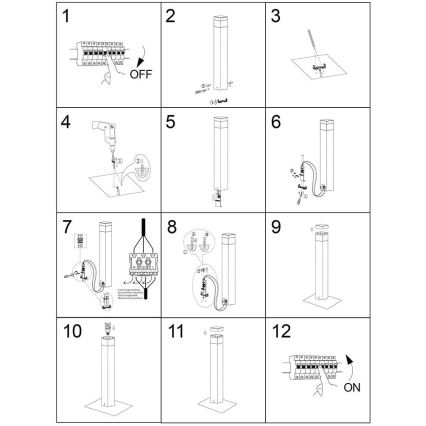 Lampada da esterno OTIS 1xE27/60W/230V IP44