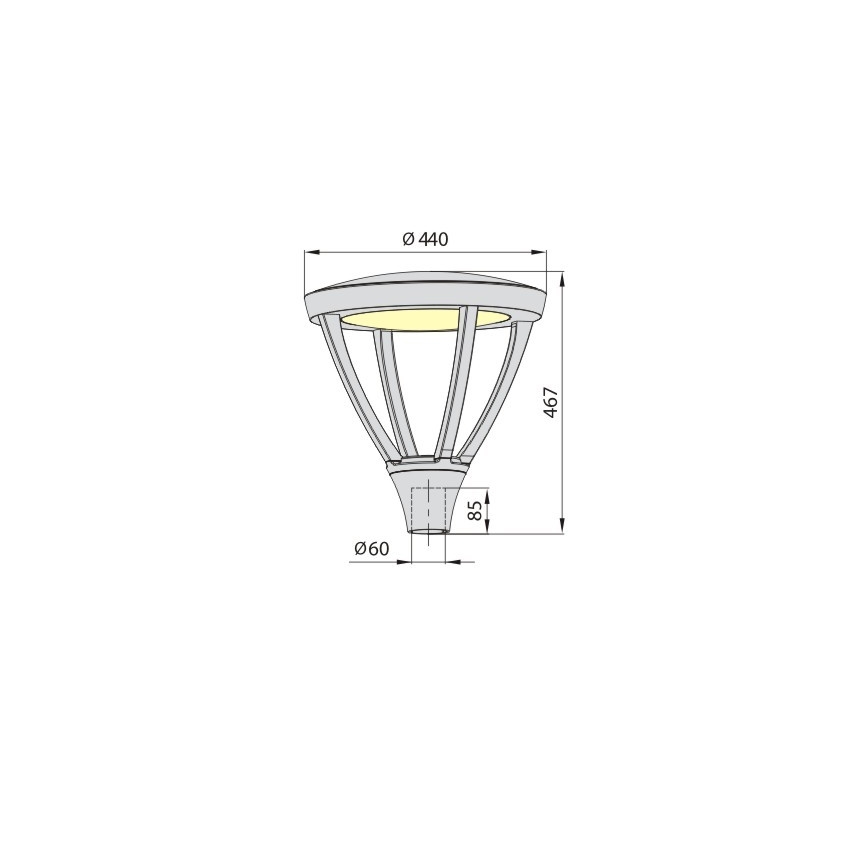 Lampada da esterno PARK PLUS LED/60W/230V 4000K