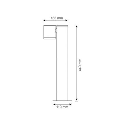 Lampada da esterno PINO 1xGU10/10W/230V IP44 44 cm