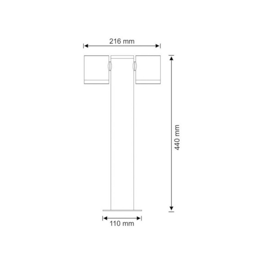 Lampada da esterno PINO 2xGU10/10W/230V IP44 44 cm
