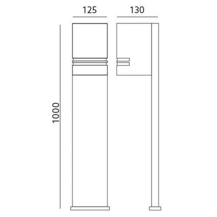 Lampada da esterno QUAZAR 1xGU10/11W/230V IP44 grigia