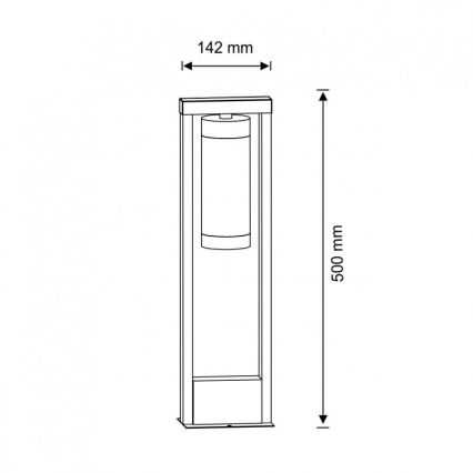 Lampada da esterno SPECTRA 1xE27/10W/230V IP44 50 cm