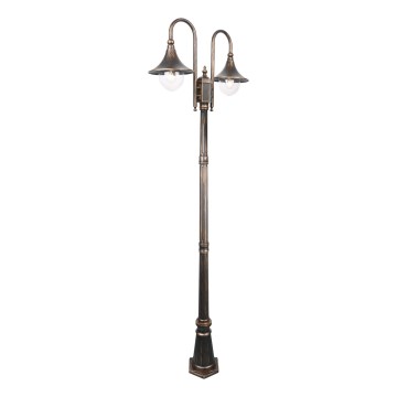 Lampada da esterno TALEZ 2xE27/15W/230V IP44 patina di bronzo