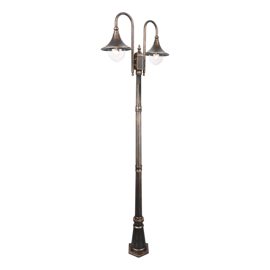 Lampada da esterno TALEZ 2xE27/15W/230V IP44 patina di bronzo