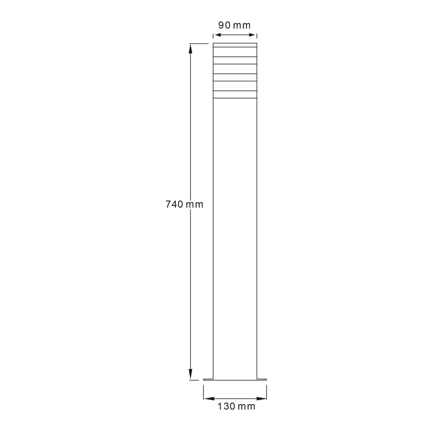 Lampada da esterno TEKSAS 1xE27/12W/230V IP44 74 cm antracite