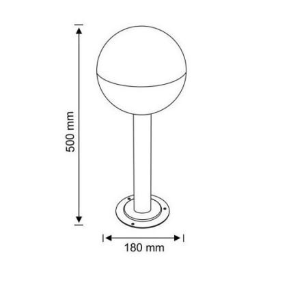 Lampada da esterno ULSA 1xE27/12W/230V IP44 50 cm