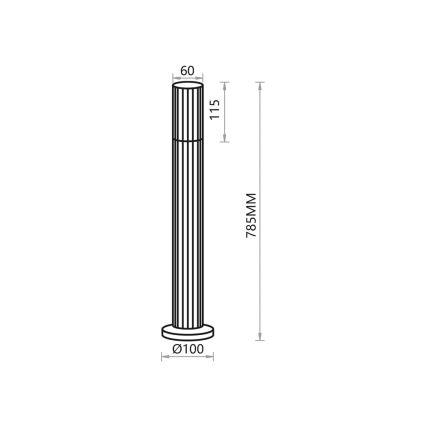 Lampada da esterno VERTICAL 1xGU10/8W/230V IP44 nero