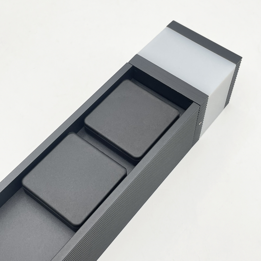 Lampada da esterno VESPER con 2 portalampade, 1xG9/5W/230V, IP44, 30 cm, nera