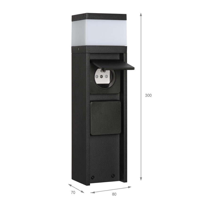 Lampada da esterno VESPER con 2 portalampade, 1xG9/5W/230V, IP44, 30 cm, nera
