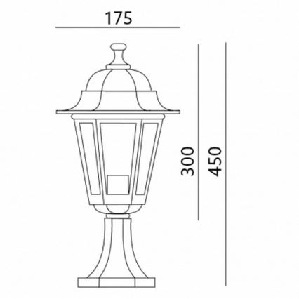 Lampada da giardino 1xE27/60W/230V IP44