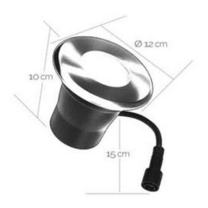 Lampada da incasso da esterno LED EASY CONNECT 1xGU10/4W/230V 3000K IP65 arrotondato