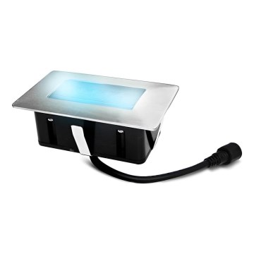 Lampada da incasso da esterno LED EASY CONNECT LED/2W/230V blu IP67 rettangolare