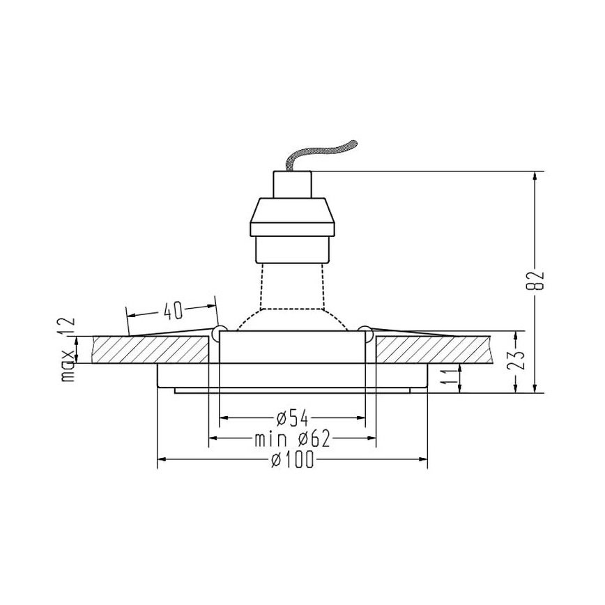 Lampada da incasso EYE 1xGU10/35W/230V