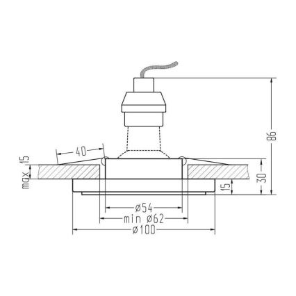 Lampada da incasso EYE 1xGU10/35W/230V