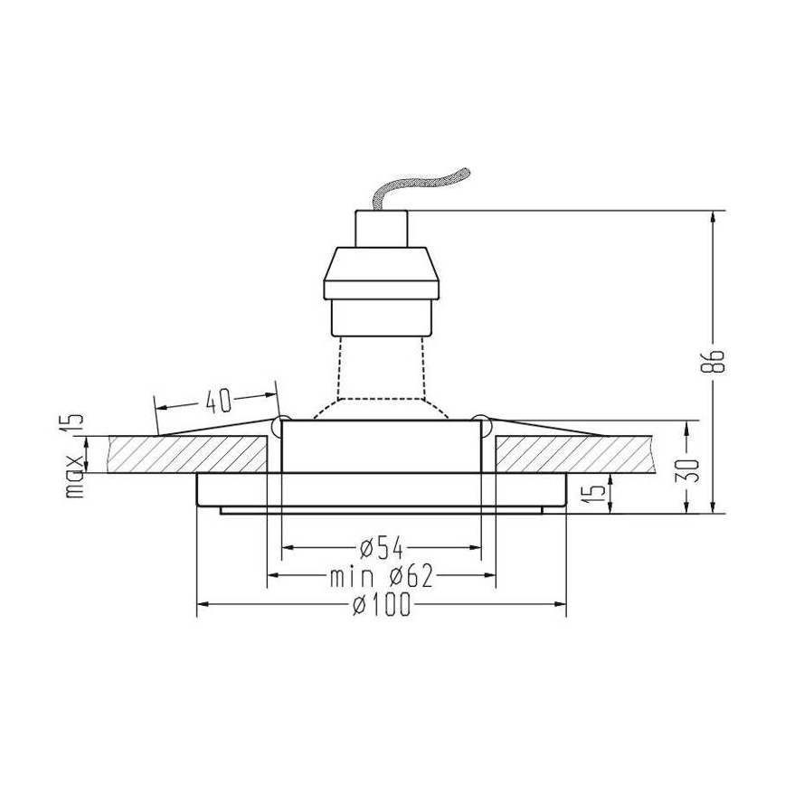 Lampada da incasso EYE 1xGU10/35W/230V