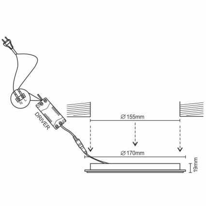 Lampada da incasso LED dimmerabile/12W/230V 3000-6500K Wi-Fi Tuya