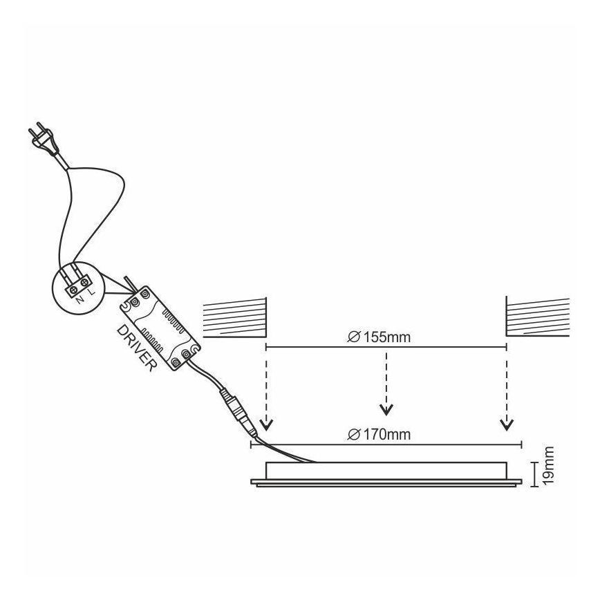 Lampada da incasso LED dimmerabile/12W/230V 3000-6500K Wi-Fi Tuya
