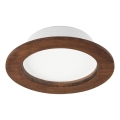 Lampada da incasso LED WOODY SPOT LED/12,5W/230V 3000K ciliegio Ø 16 cm