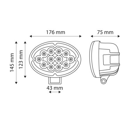 Lampada da lavoro a LED CREE LED/36W/10-30V IP67 6000K