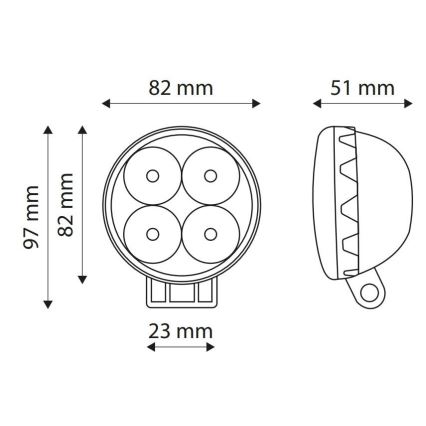 Lampada da lavoro a LED EPISTAR LED/12W/10-30V IP67 6000K