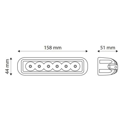 Lampada da lavoro LED EPISTAR LED/18W/10-30V IP67 6000K