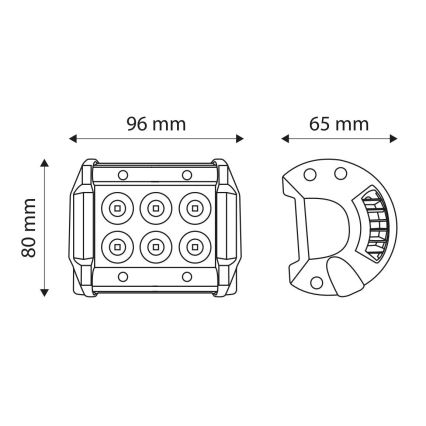 Lampada da lavoro LED EPISTAR LED/18W/10-30V IP67 6000K