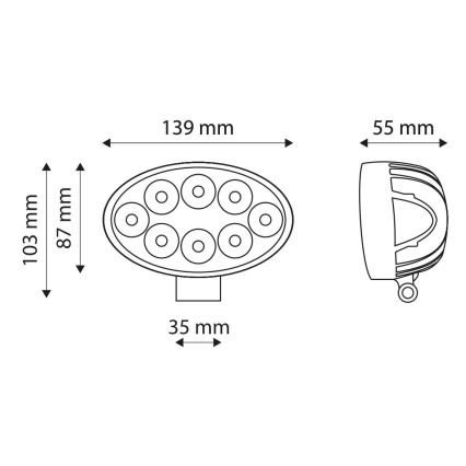 Lampada da lavoro LED EPISTAR LED/24W/10-30V IP67 6000K